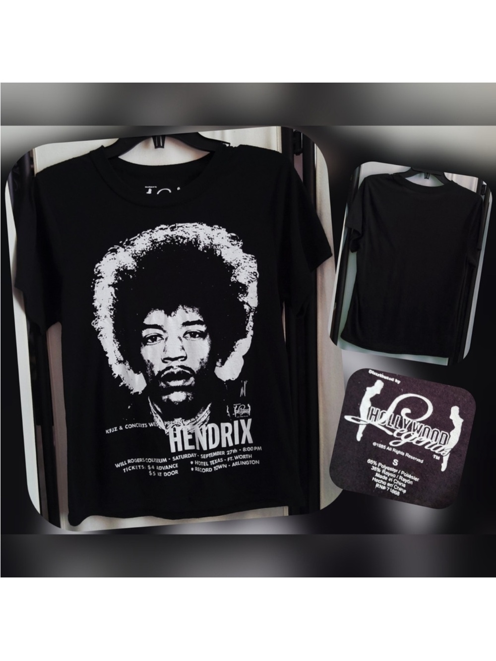 Hollywood Legends
Black Hendrix Graphic T-Shirt